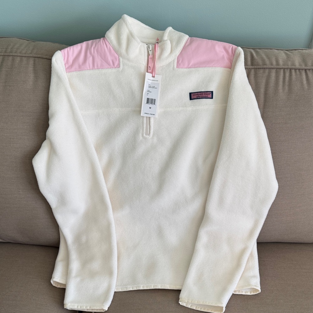 Vineyard Vines White and Pink Jacket